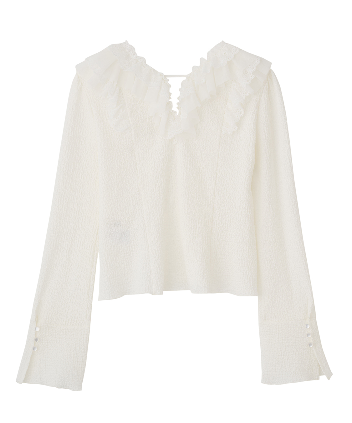 レースフリルカットジャカードトップス｜PETAL ONLINE（ペタルオンライン）