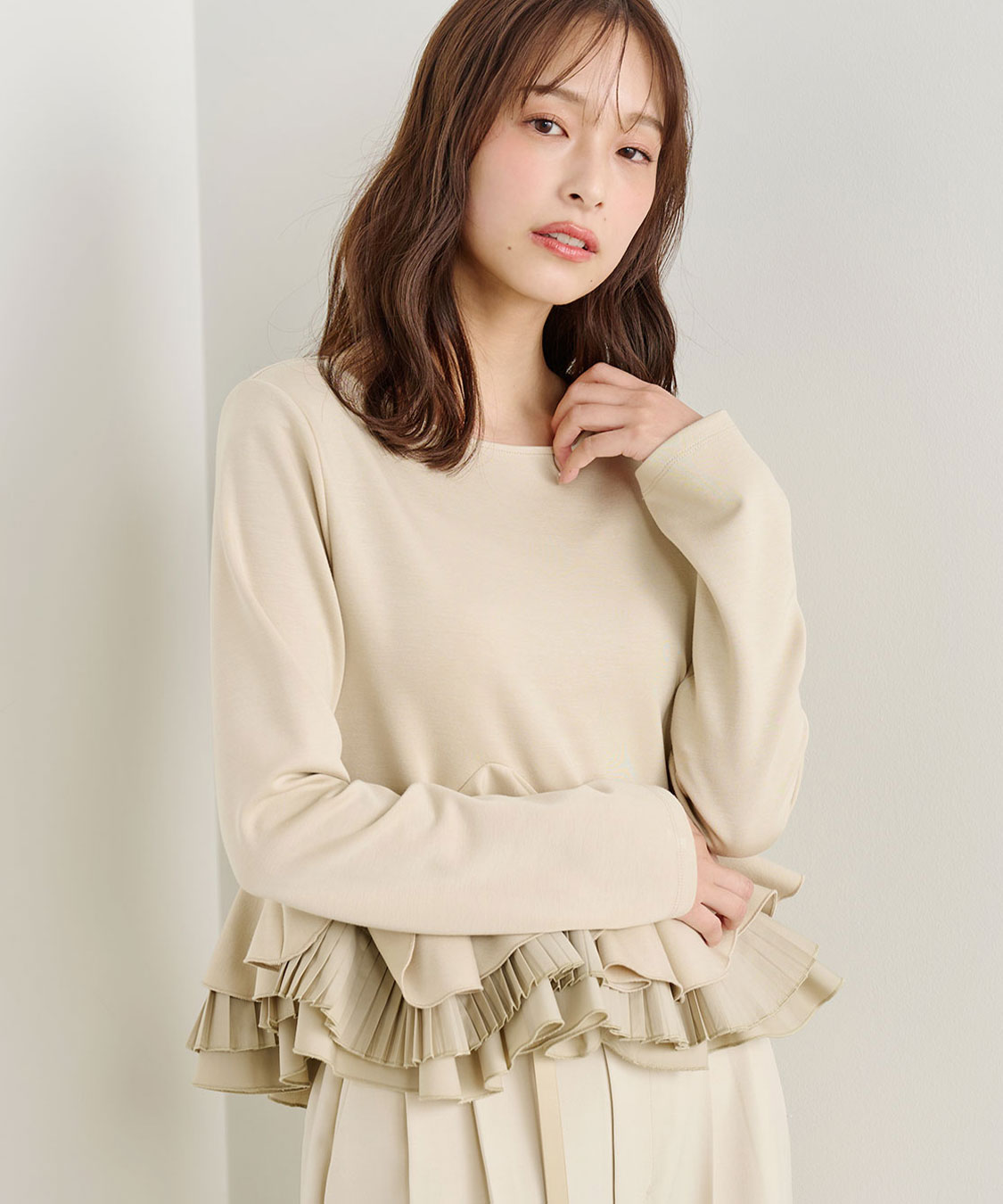 ランダムフリルペプラムトップス｜PETAL ONLINE（ペタルオンライン）