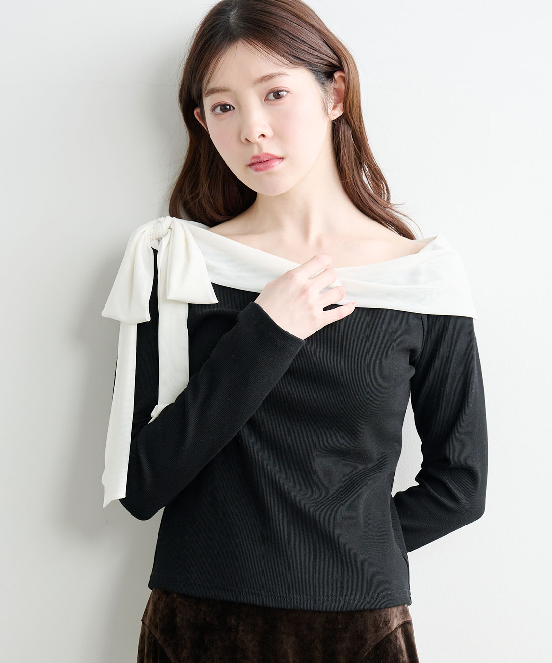 シアーリボンリブトップス｜PETAL ONLINE（ペタルオンライン）