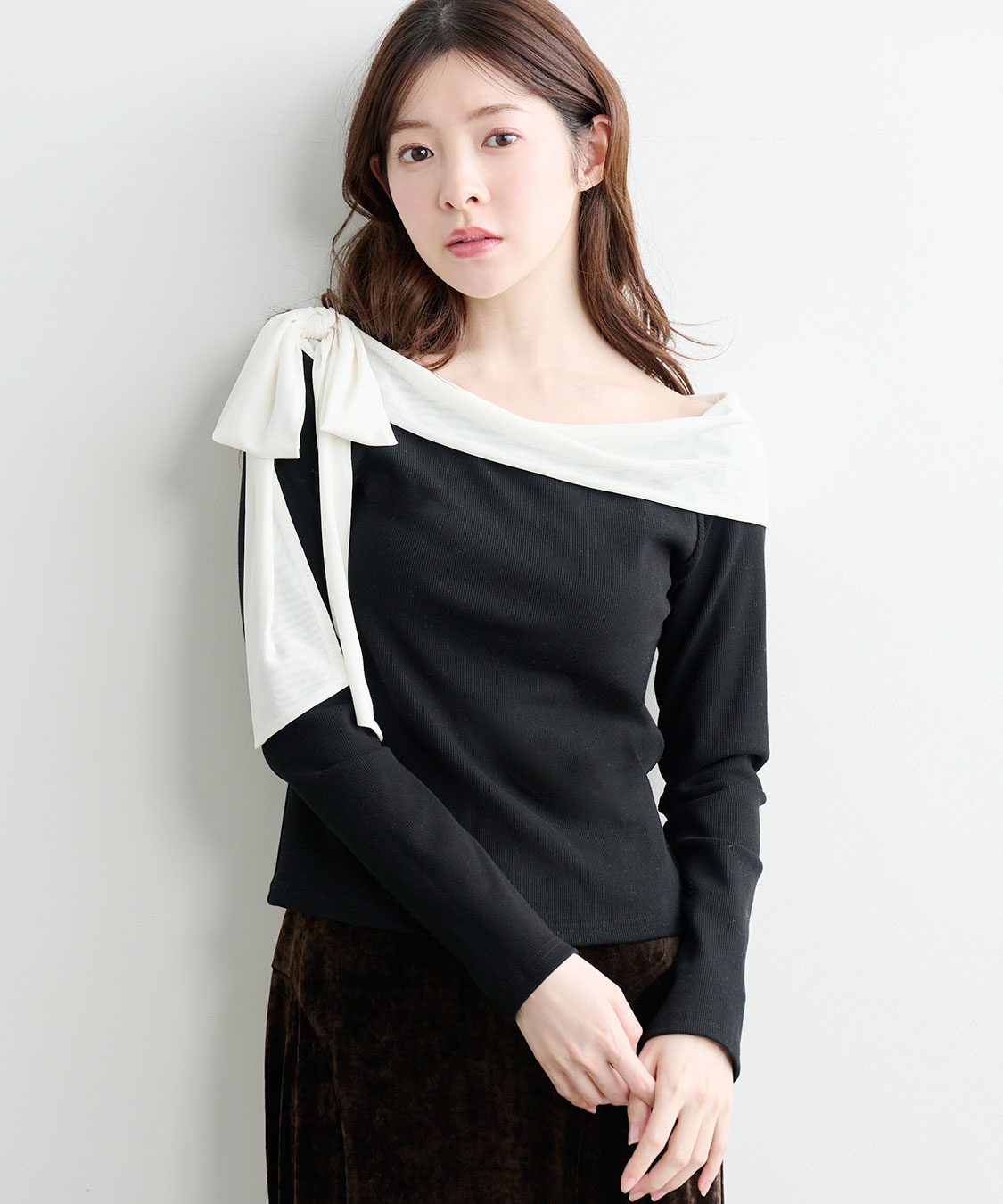 シアーリボンリブトップス｜PETAL ONLINE（ペタルオンライン）