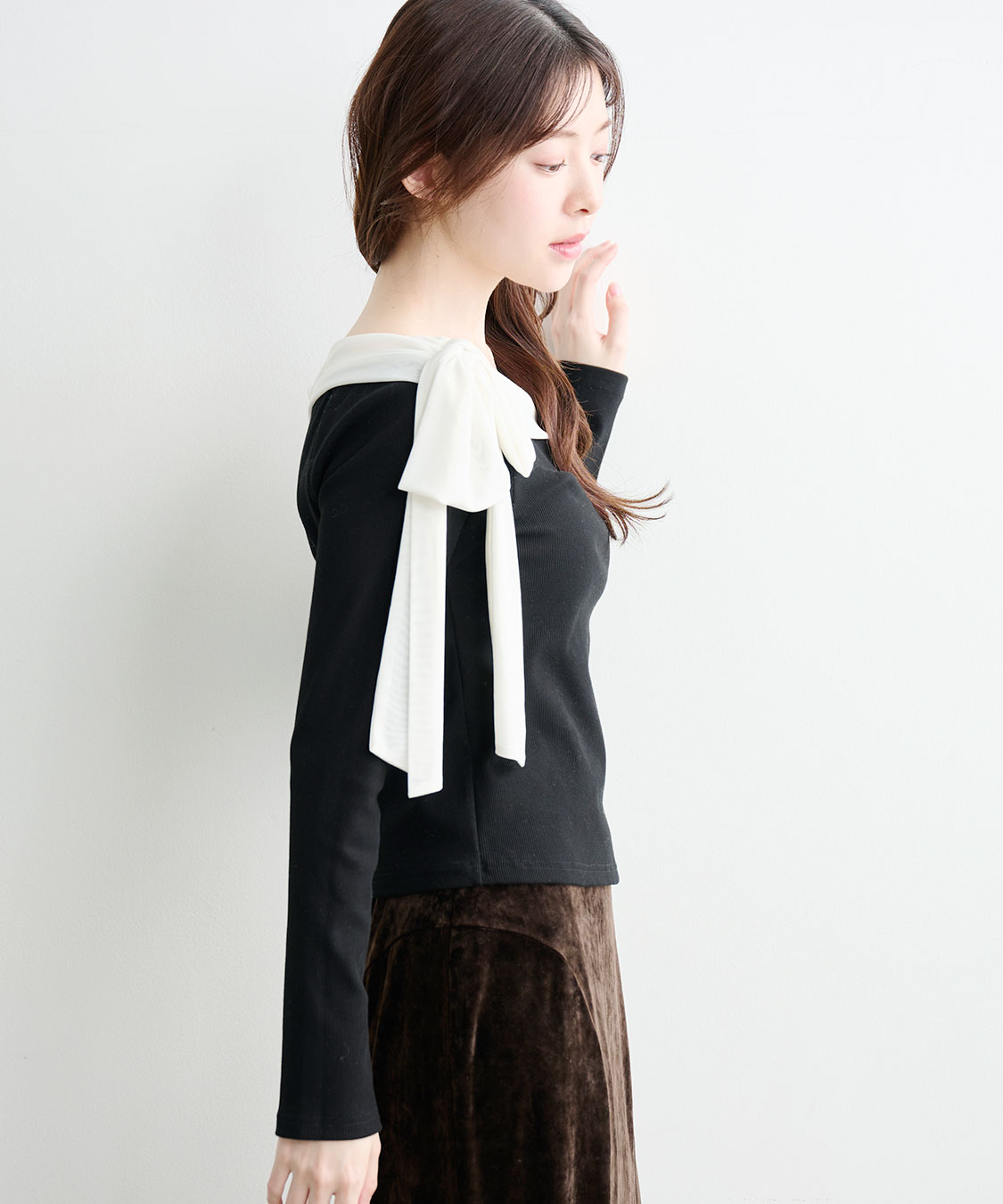 シアーリボンリブトップス｜PETAL ONLINE（ペタルオンライン）