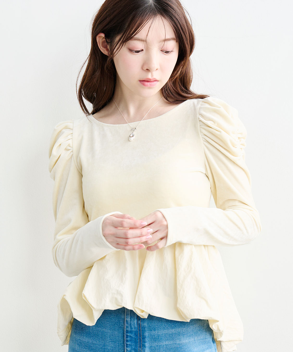 ベロアドッキングバルーントップス｜PETAL ONLINE（ペタルオンライン）