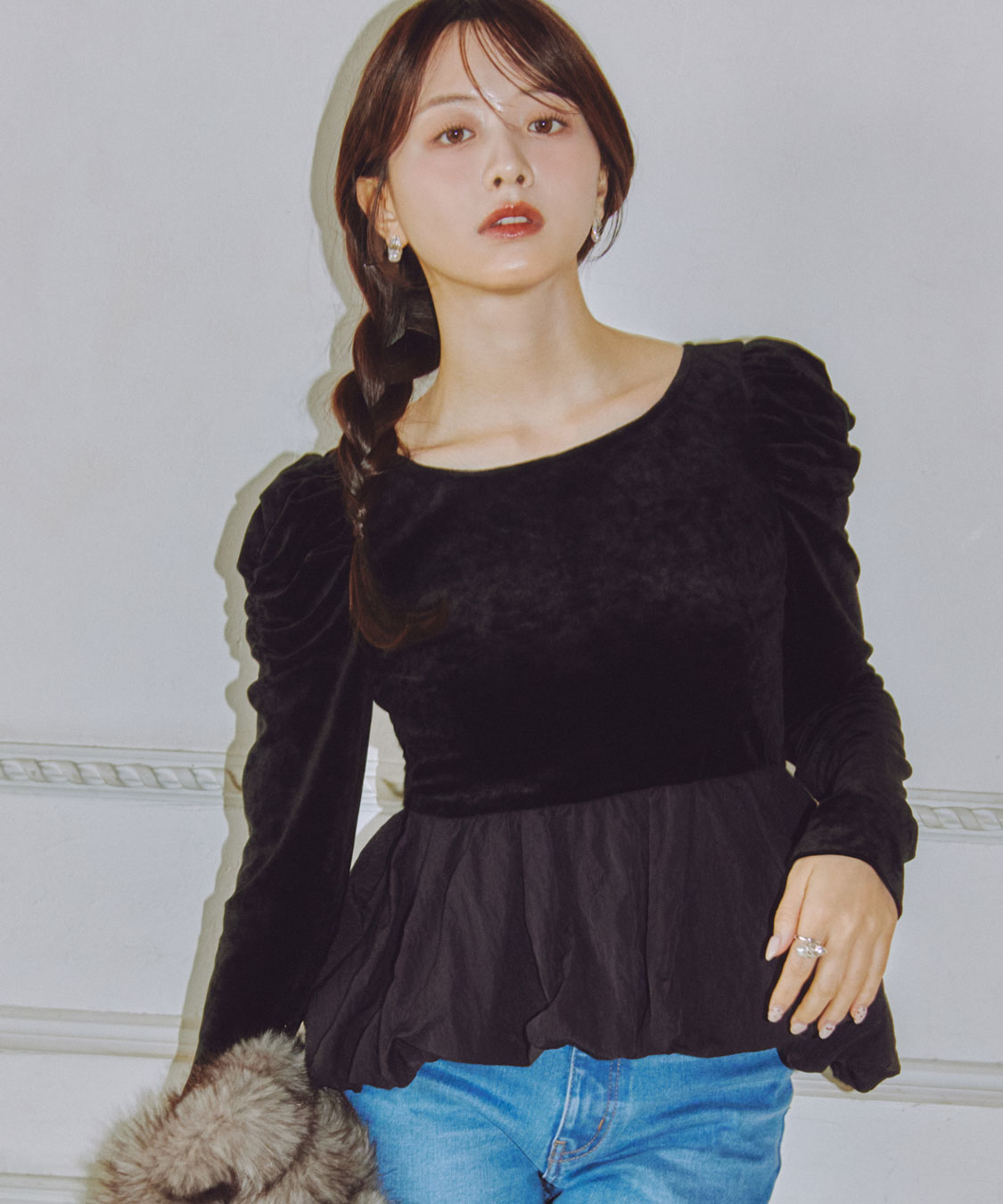 ベロアドッキングバルーントップス｜PETAL ONLINE（ペタルオンライン）