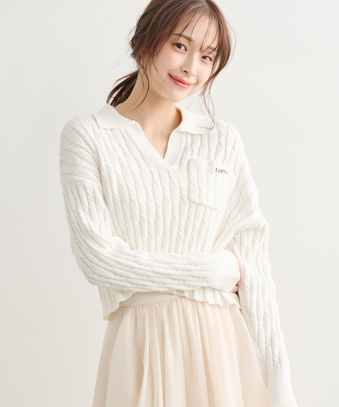 ケーブルスキッパーニット｜PETAL ONLINE（ペタルオンライン）