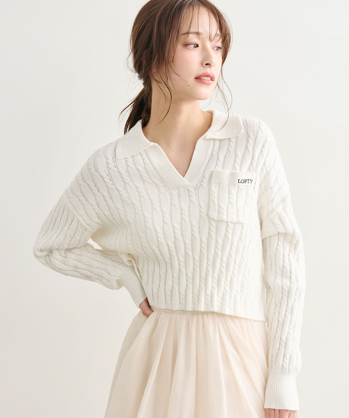 ケーブルスキッパーニット｜PETAL ONLINE（ペタルオンライン）