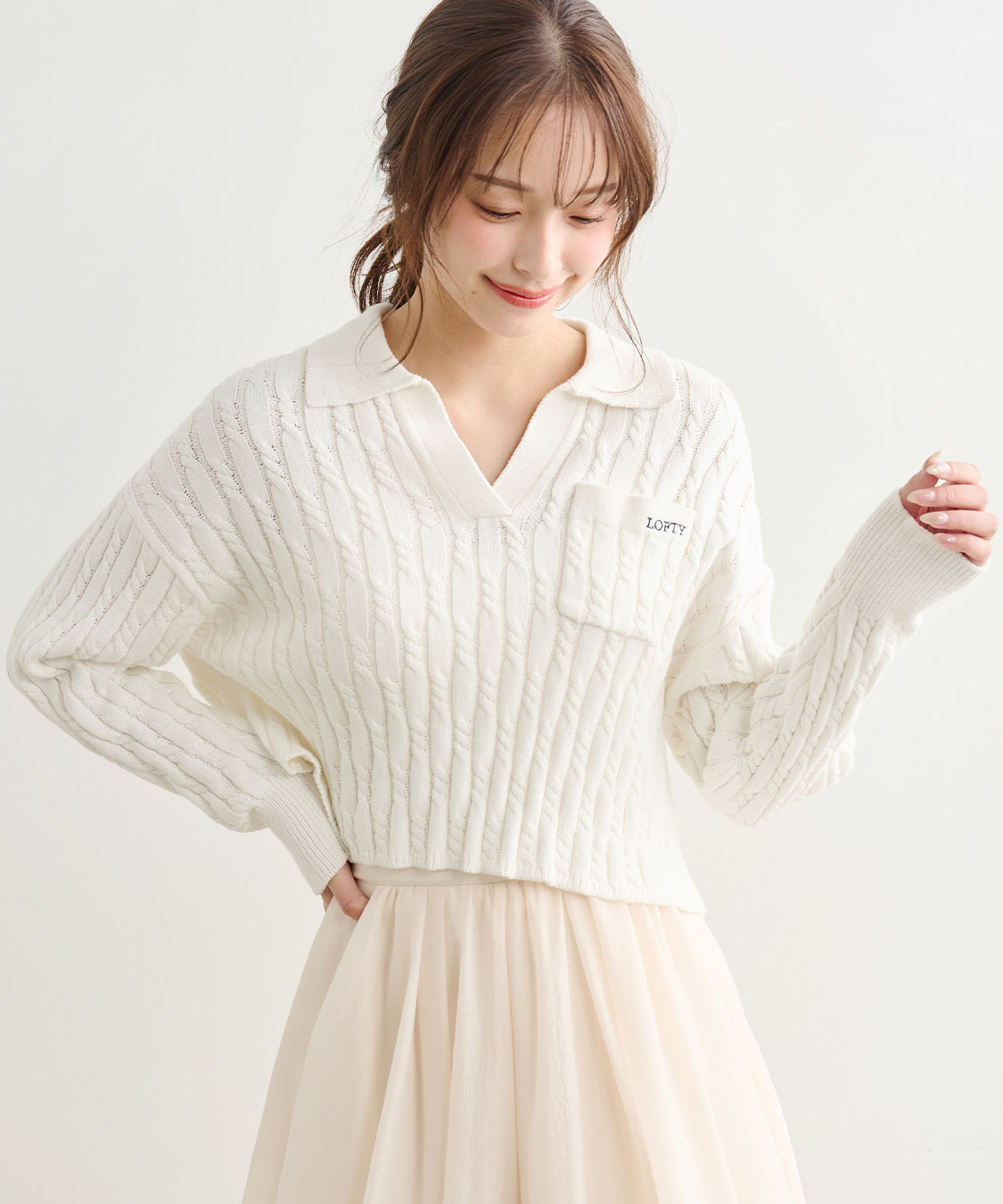 ケーブルスキッパーニット｜PETAL ONLINE（ペタルオンライン）