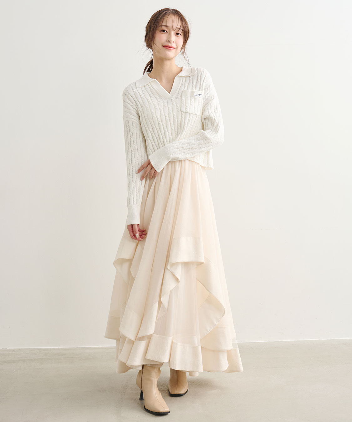 ケーブルスキッパーニット｜PETAL ONLINE（ペタルオンライン）