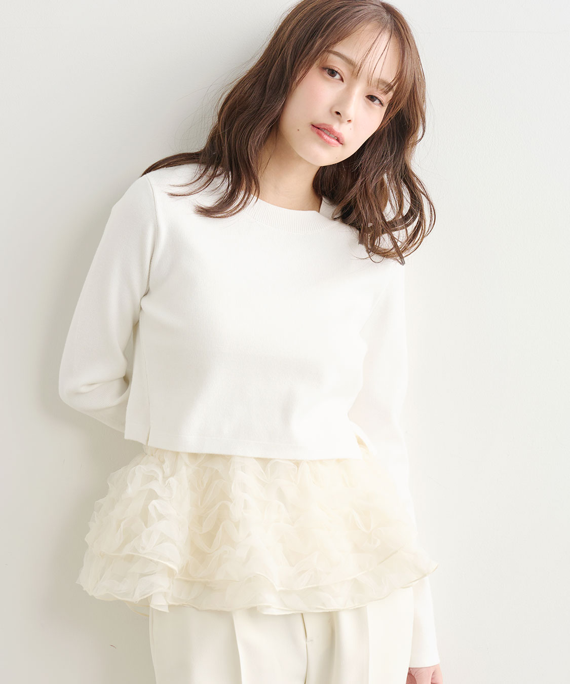 新定番】フリルペプラムブラウス×ニット｜PETAL ONLINE（ペタル