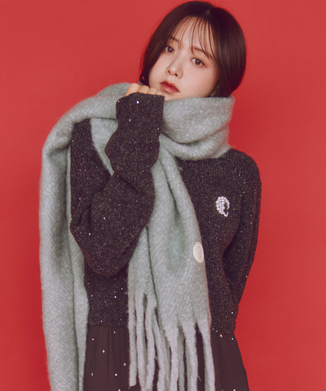 レアカラー★新品未使用★COCODEAL パールロゴラメニット チャコール パールロゴラメニット｜PETAL ONLINE（ペタルオンライン）