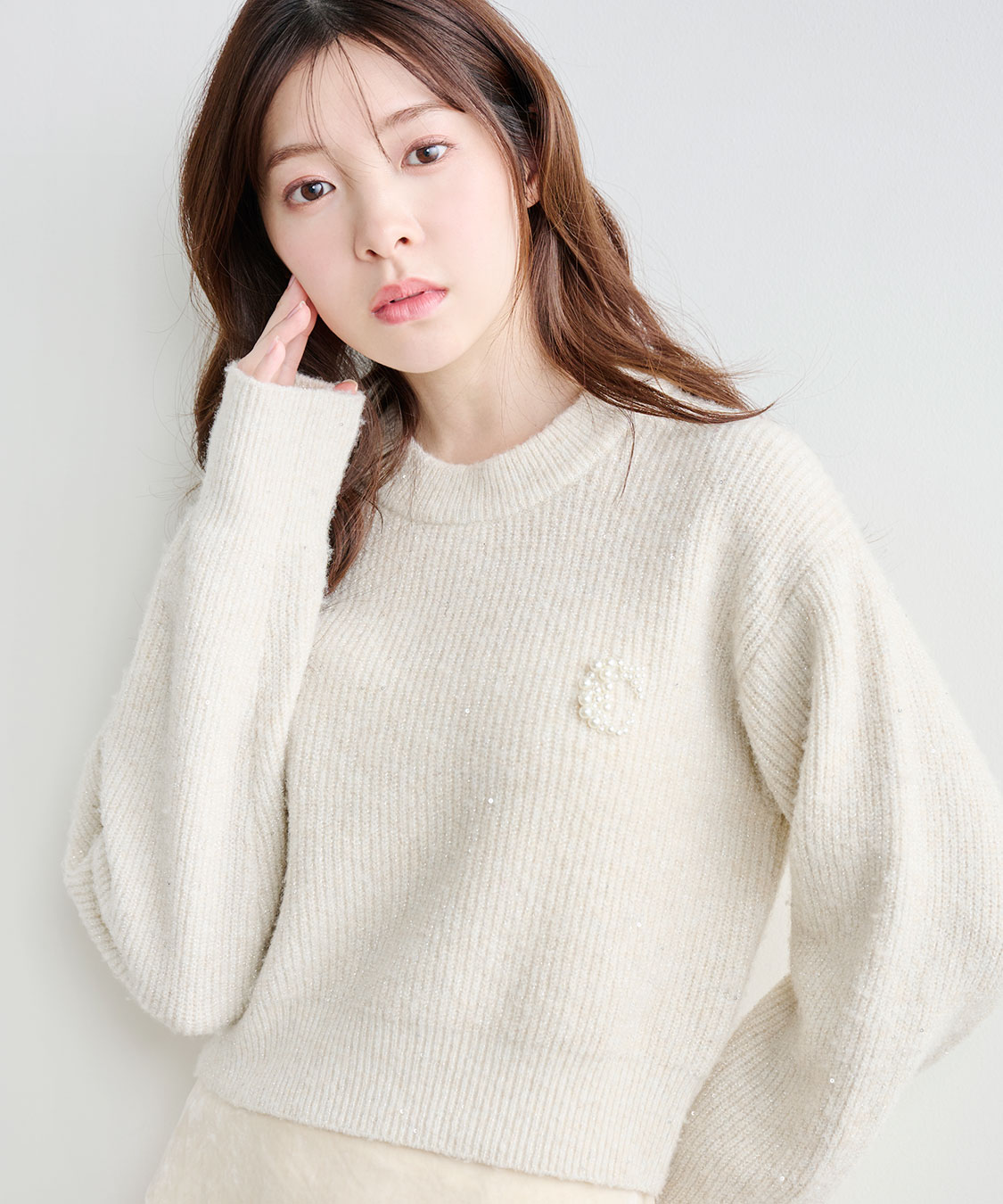 パールロゴラメニット｜PETAL ONLINE（ペタルオンライン）