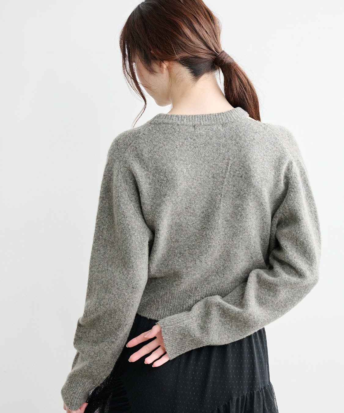 COCODEAL レイヤード風アシメニット　チャコール レイヤード風アシメニット｜PETAL ONLINE（ペタルオンライン）