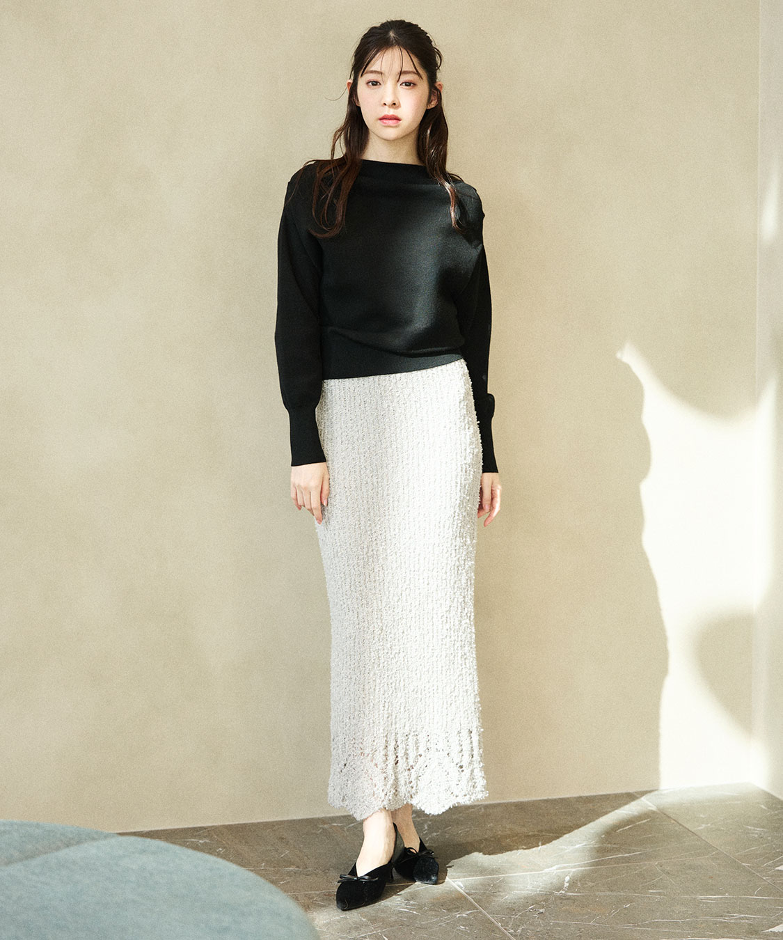 ドレープオフショルニット｜PETAL ONLINE（ペタルオンライン）