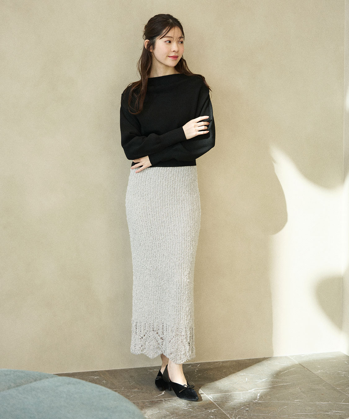 ドレープオフショルニット｜PETAL ONLINE（ペタルオンライン）