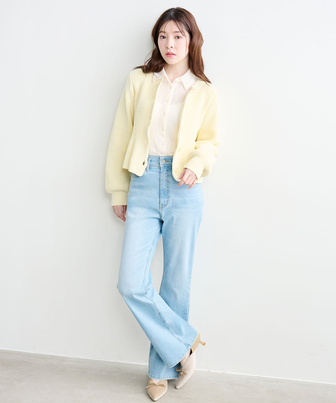 ペプラムボタンニット｜PETAL ONLINE（ペタルオンライン）