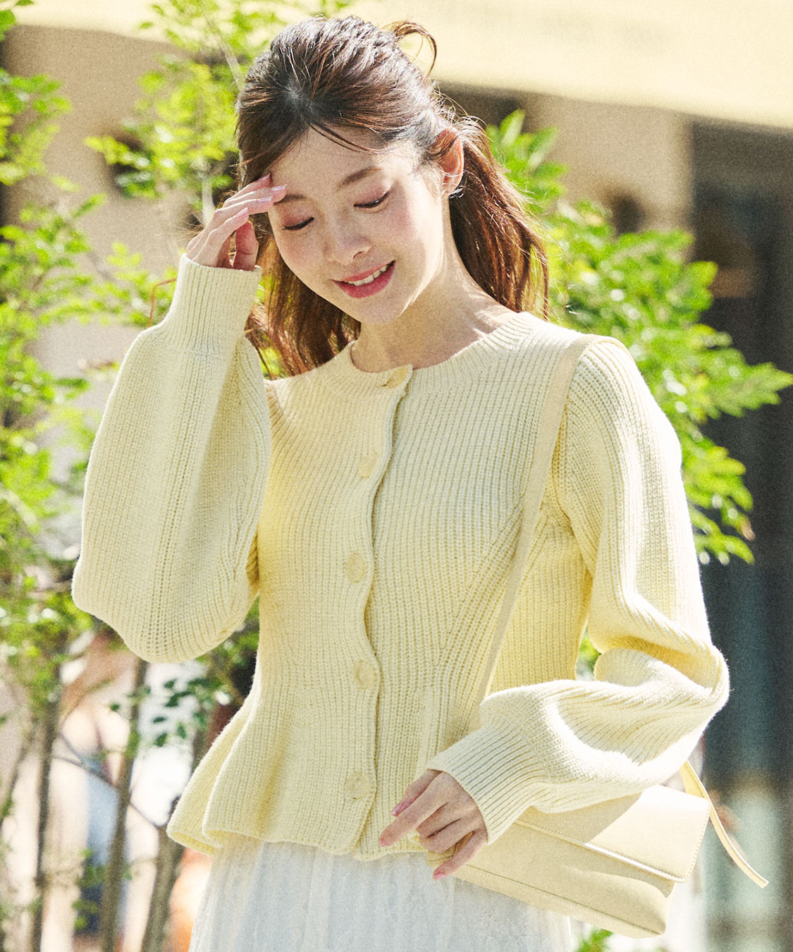 ペプラムボタンニット｜PETAL ONLINE（ペタルオンライン）