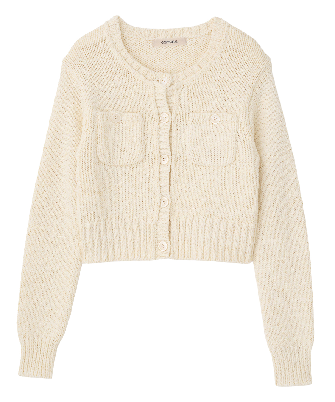 ポケットディティールコンパクトニットカーディガン｜PETAL ONLINE