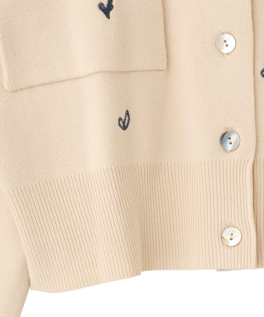 小花/ハート刺繍ニットカーディガン｜PETAL ONLINE（ペタルオンライン）