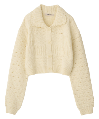 パッチワークカーディガン