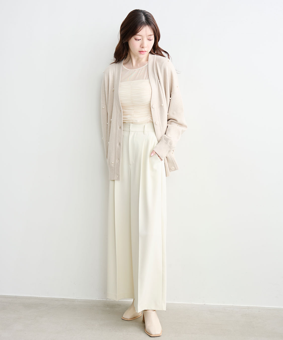 パールニットカーディガン｜PETAL ONLINE（ペタルオンライン）