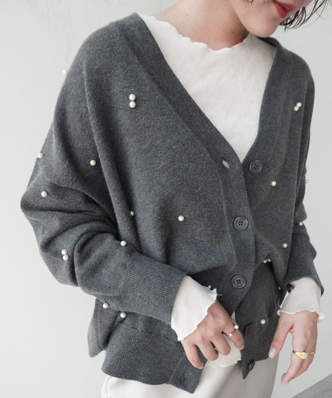 パールニットカーディガン｜PETAL ONLINE（ペタルオンライン）