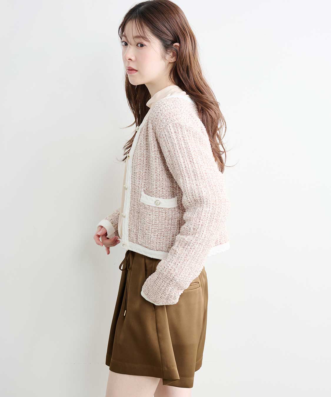 ファンシーツイードニットカーディガン｜PETAL ONLINE（ペタルオンライン）