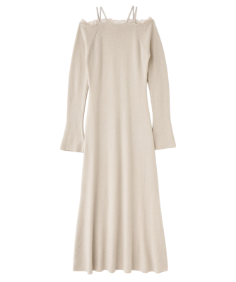 レースディティールオフショルニットワンピース｜PETAL ONLINE（ペタル