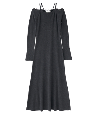 レースディティールオフショルニットワンピース｜PETAL ONLINE（ペタル