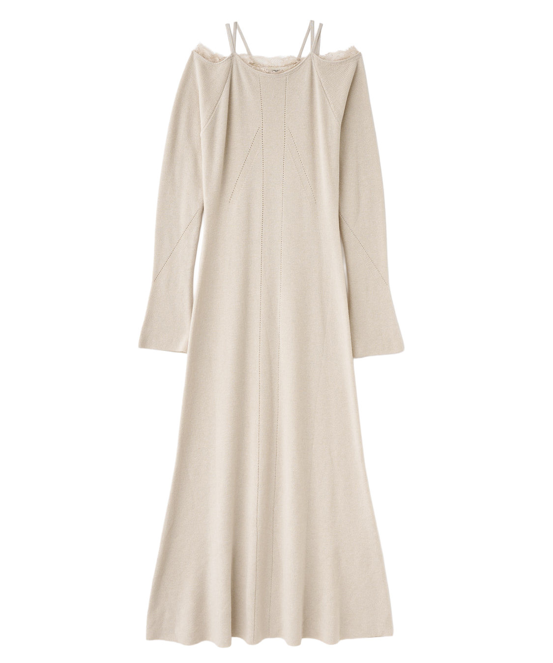 レースディティールオフショルニットワンピース｜PETAL ONLINE（ペタル