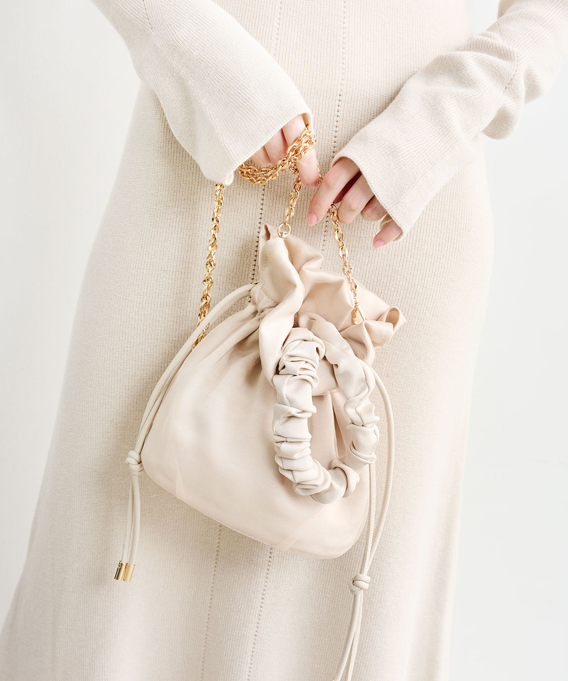 サテン巾着バッグ｜PETAL ONLINE（ペタルオンライン）