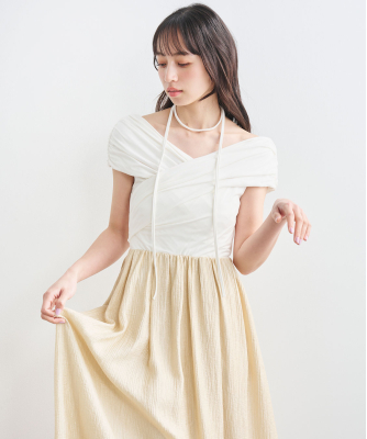 カシュクールカットドッキングワンピース｜PETAL ONLINE（ペタル