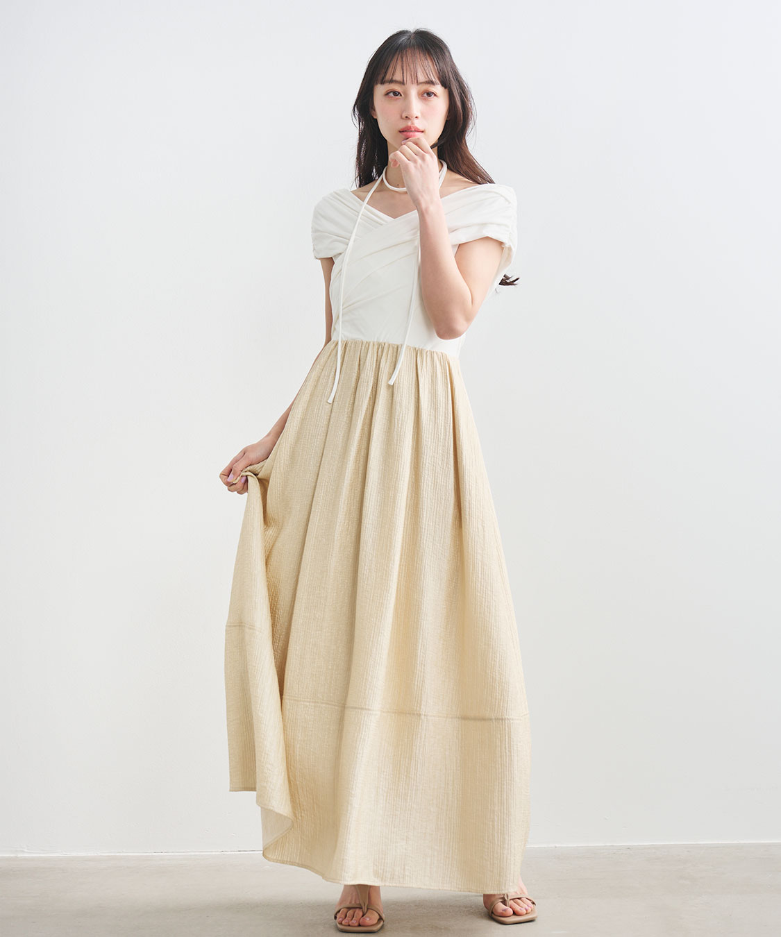 カシュクールカットドッキングワンピース｜PETAL ONLINE（ペタル