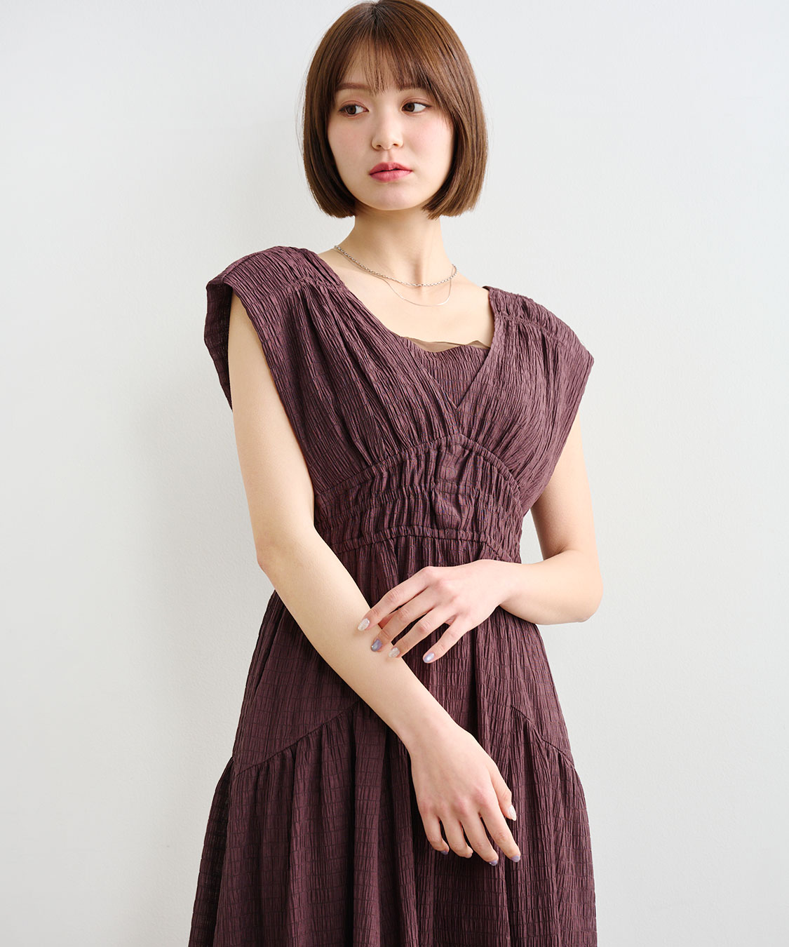 【新品】COCODEAL ココディール Vネックギャザーフレアワンピース Vネックギャザーフレアワンピース｜PETAL ONLINE（ペタルオンライン）