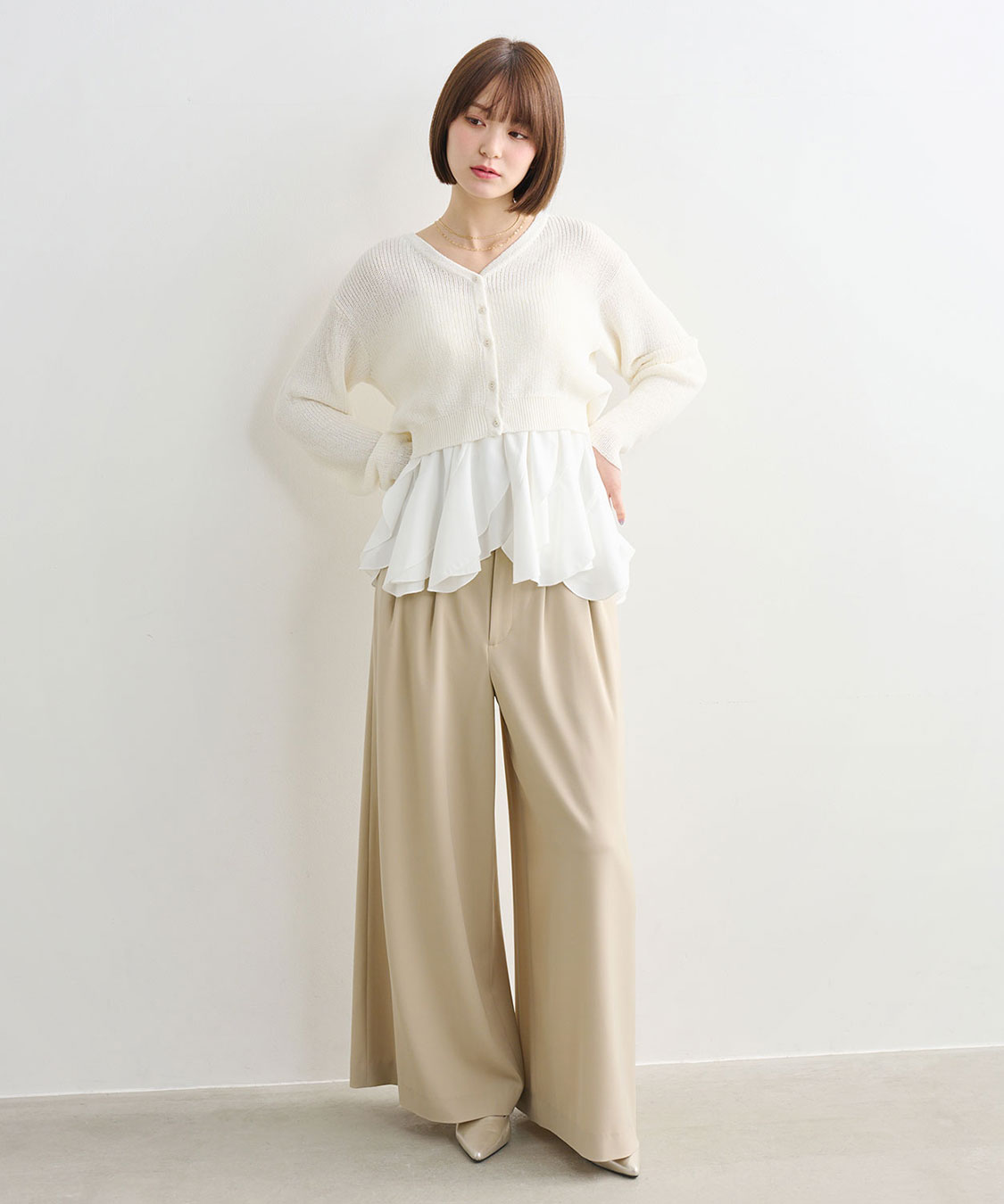 コルセットリブワイドパンツ｜PETAL ONLINE（ペタルオンライン）