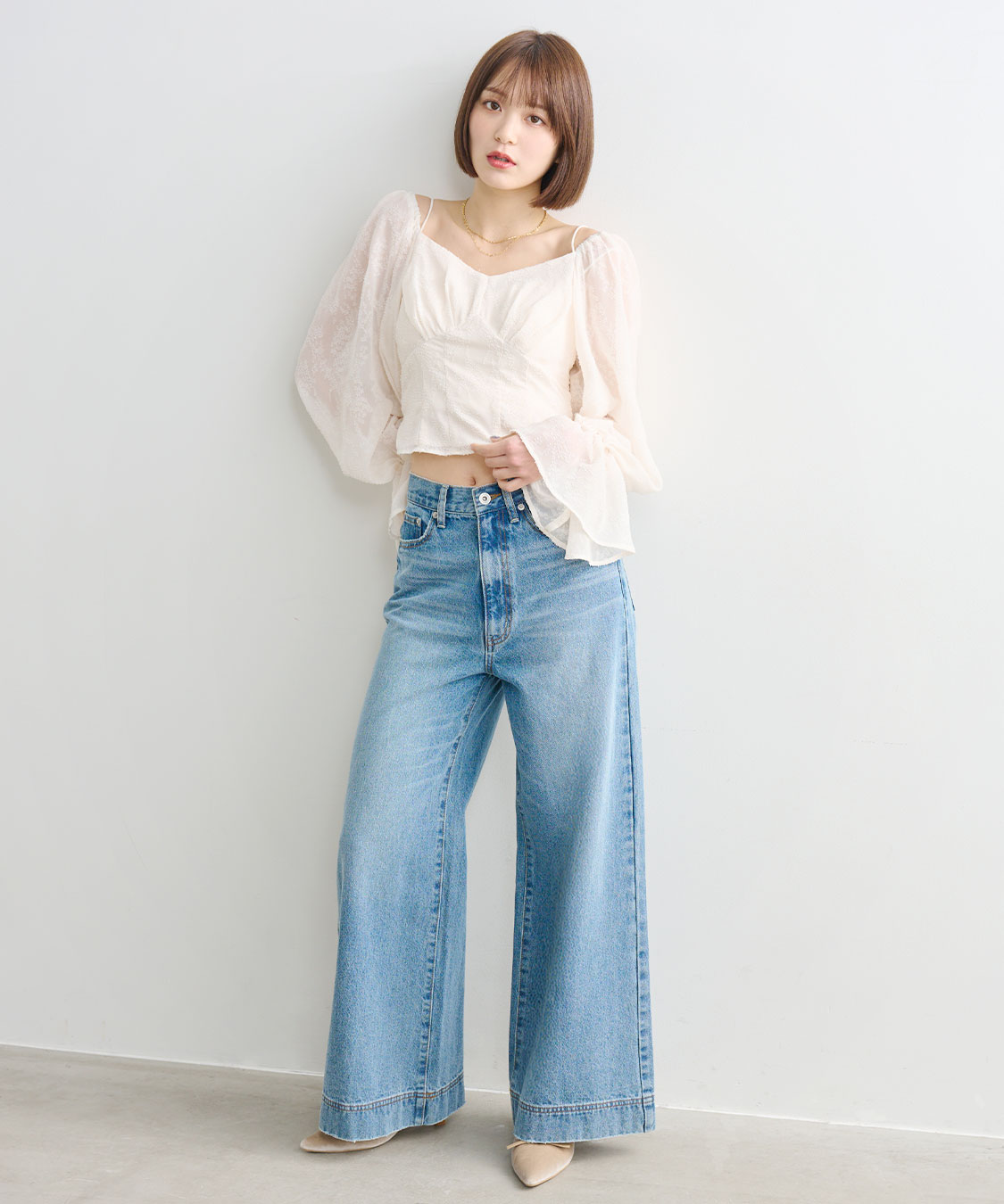 フレアワイドデニムパンツ｜PETAL ONLINE（ペタルオンライン）
