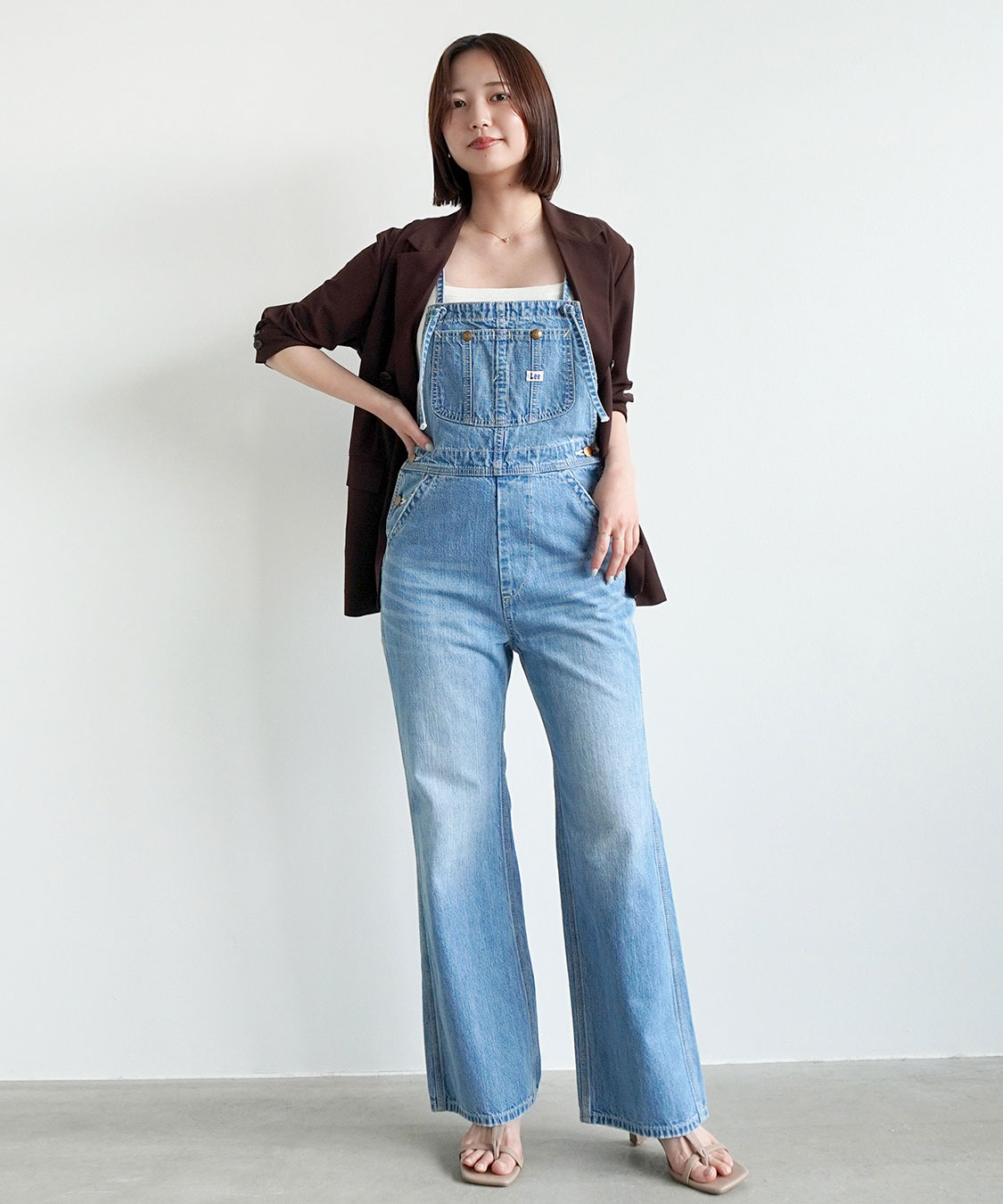 COCO DEAL/Lee》ストレートスリムデニムサロペット｜PETAL ONLINE