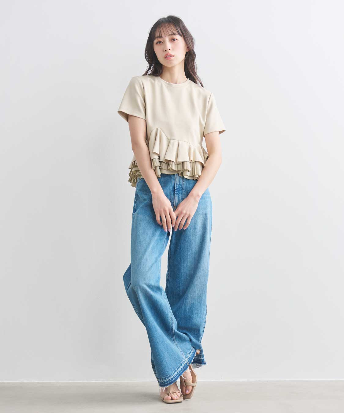 COCO DEAL/Lee》フレアバギーデニムパンツ｜PETAL ONLINE（ペタル