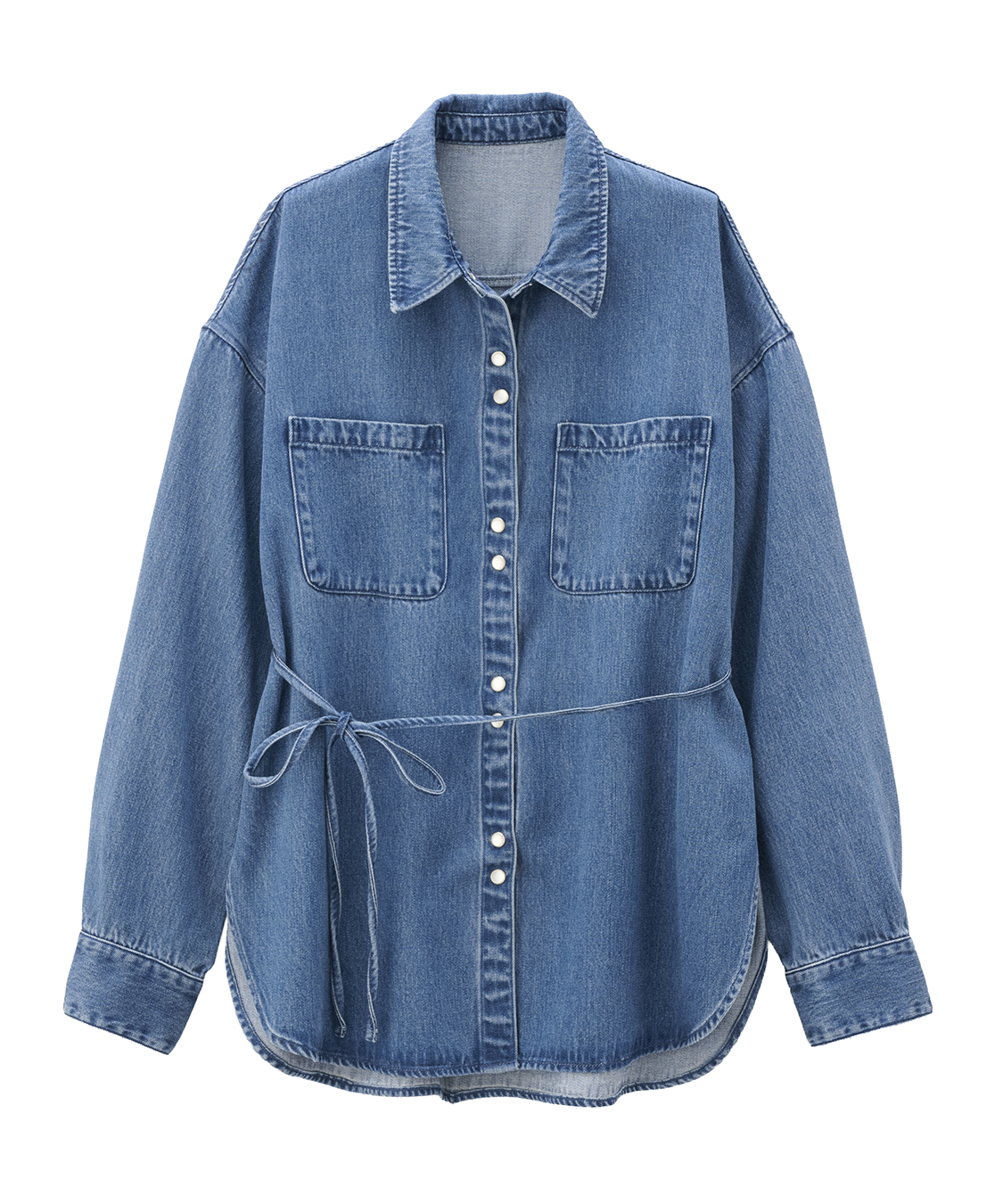 ボタンデザインリヨセルデニムシャツ｜PETAL ONLINE（ペタルオンライン）