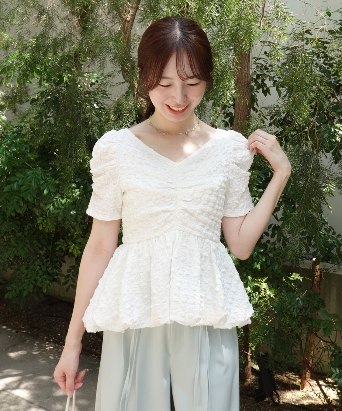 店頭で大人気】バルーンペプラムカットソートップス｜PETAL ONLINE