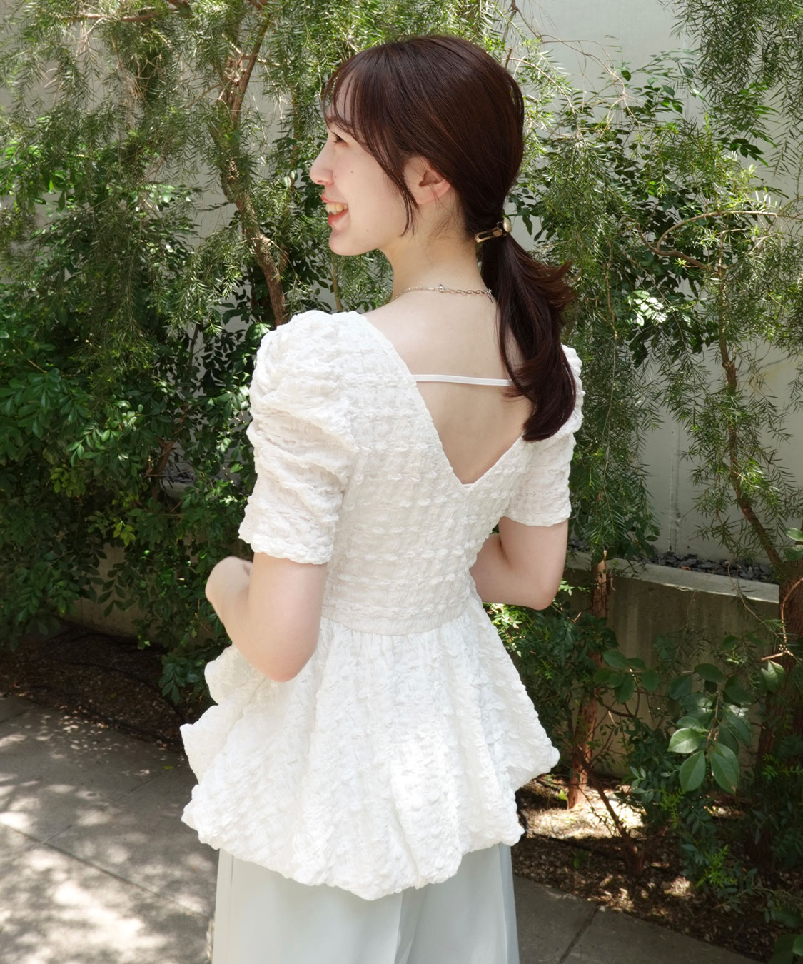 店頭で大人気】バルーンペプラムカットソートップス｜PETAL ONLINE
