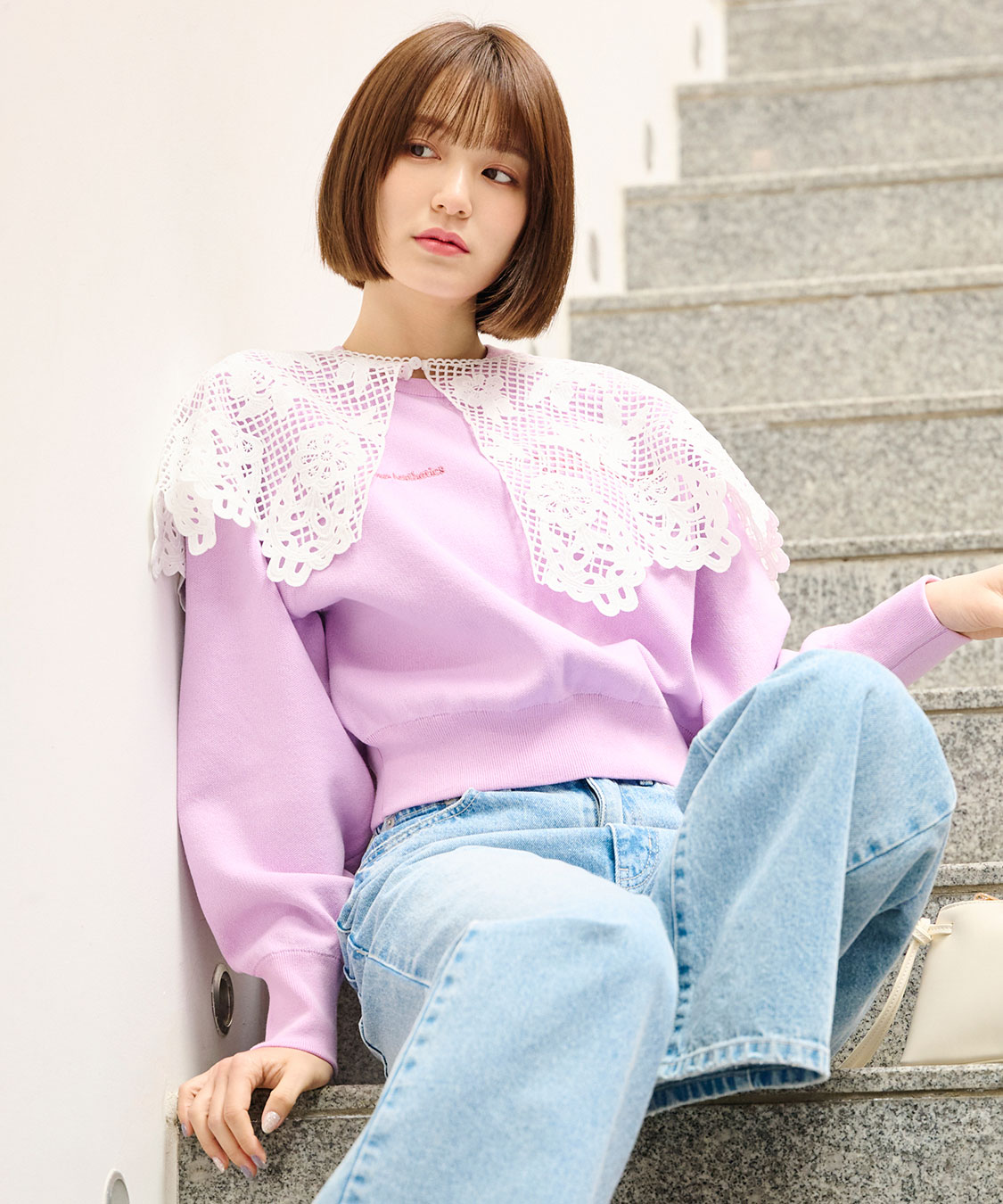 刺繍ロゴスウェットニット｜PETAL ONLINE（ペタルオンライン）