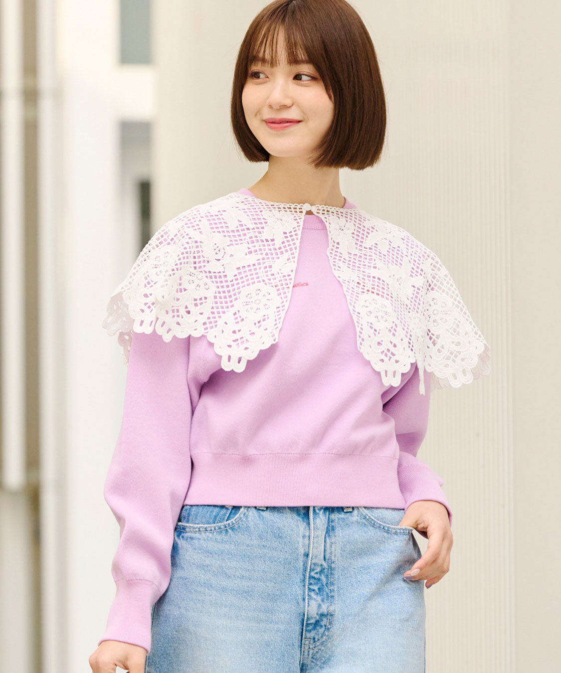 刺繍ロゴスウェットニット｜PETAL ONLINE（ペタルオンライン）