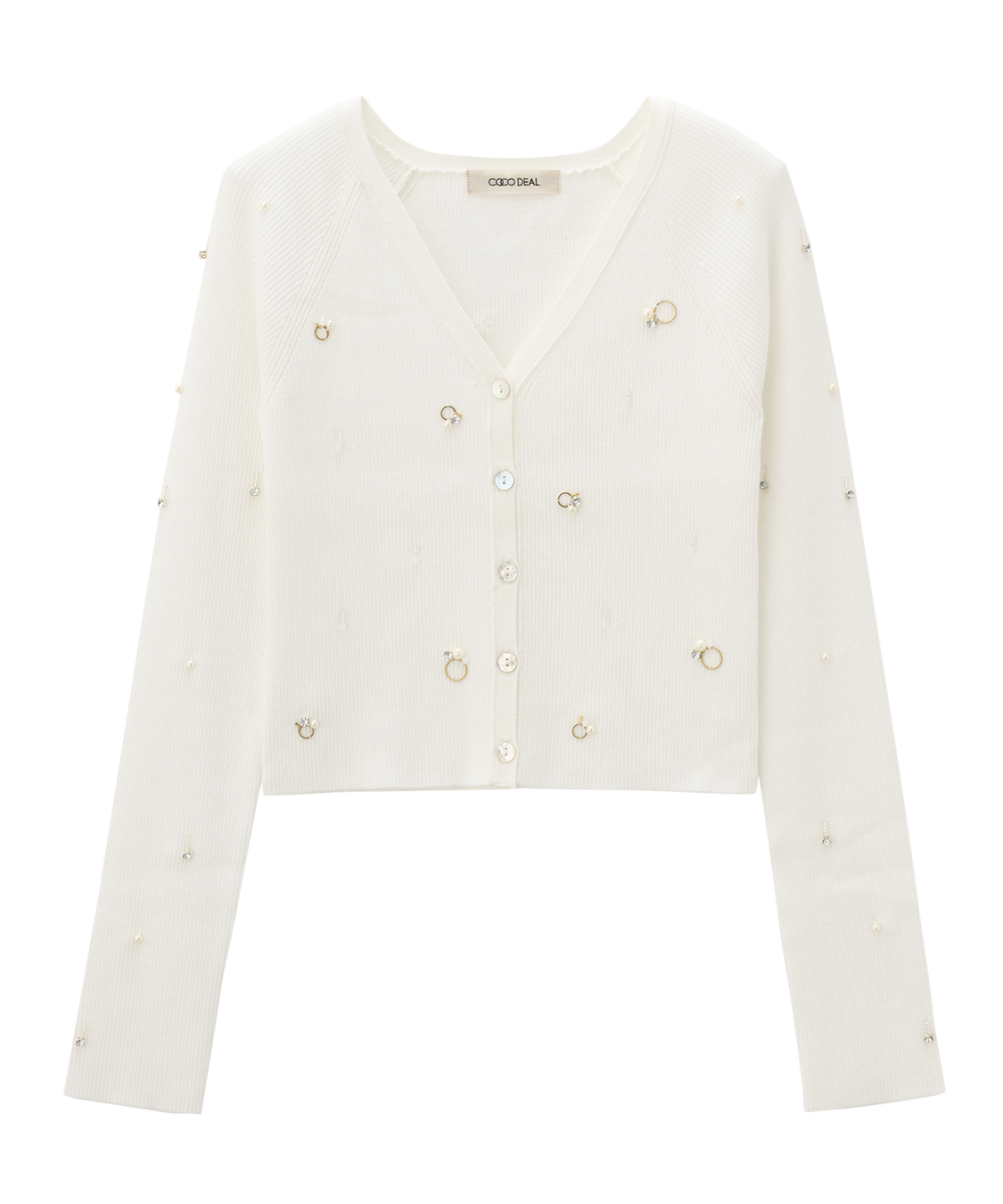 Vネックビジューニットカーディガン｜PETAL ONLINE（ペタルオンライン）