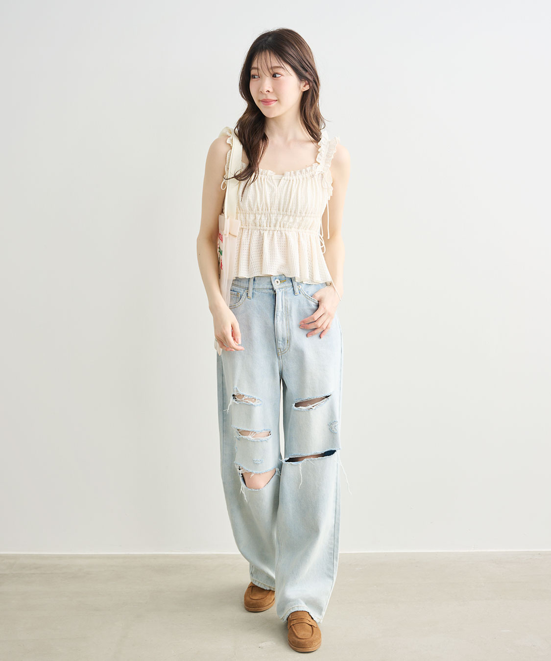 ハイダメージストレートデニムパンツ｜PETAL ONLINE（ペタルオンライン）
