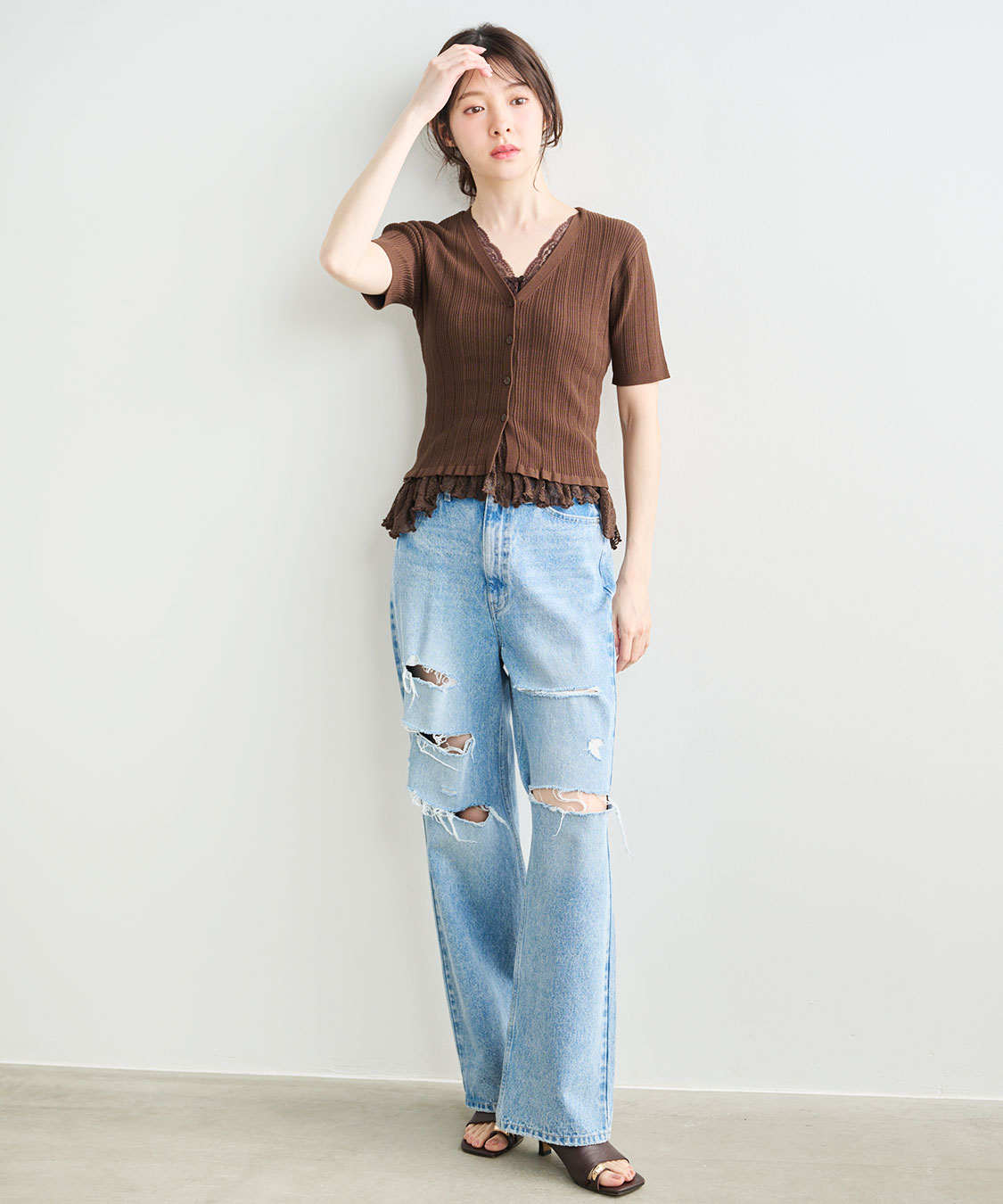ハイダメージストレートデニムパンツ｜PETAL ONLINE（ペタルオンライン）