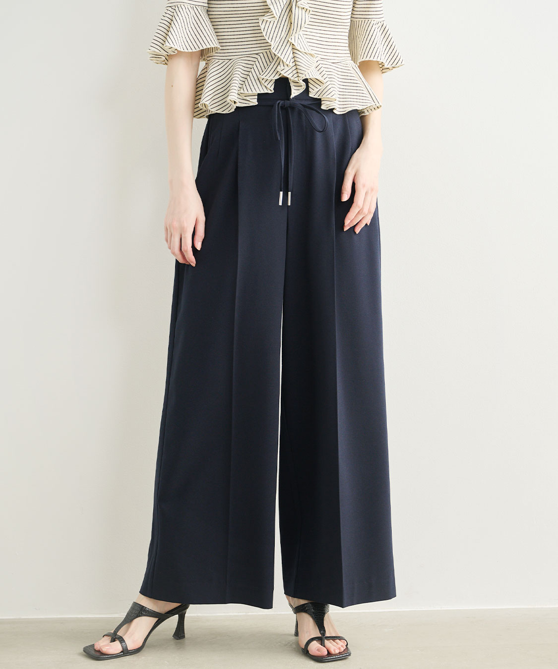 サルセーションワイドパンツ ジョーゼットセミワイドパンツ｜PETAL ONLINE（ペタルオンライン）