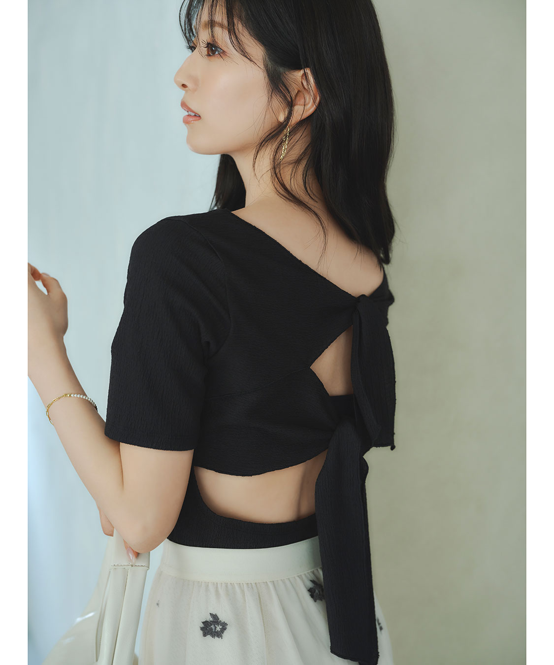 バックシャンリボンカットソートップス｜PETAL ONLINE（ペタルオンライン）