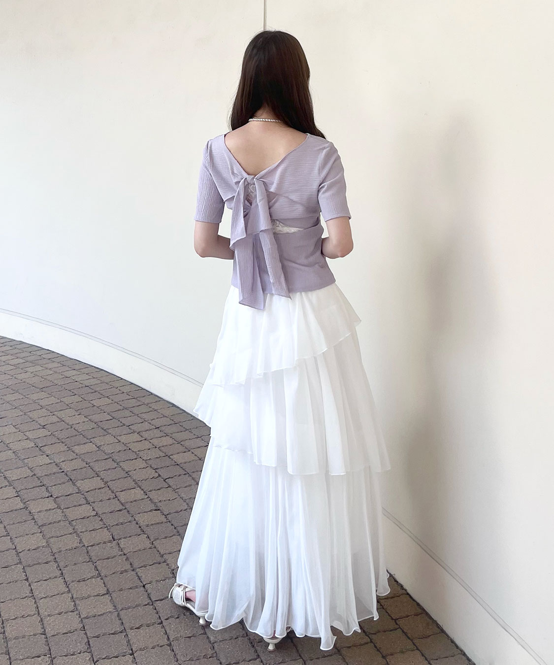 バックシャンリボンカットソートップス｜PETAL ONLINE（ペタルオンライン）