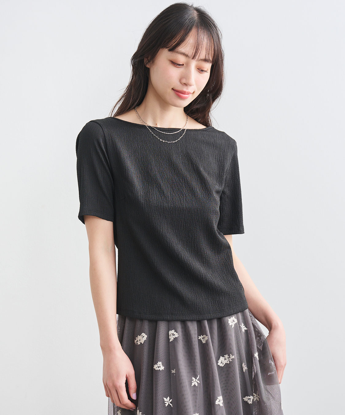 バックシャンリボンカットソートップス｜PETAL ONLINE（ペタルオンライン）