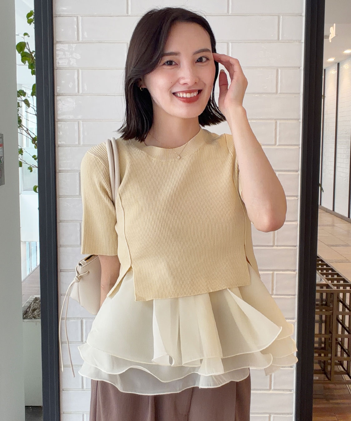 愛され名品】ペプラムブラウスセットニット｜PETAL ONLINE（ペタル