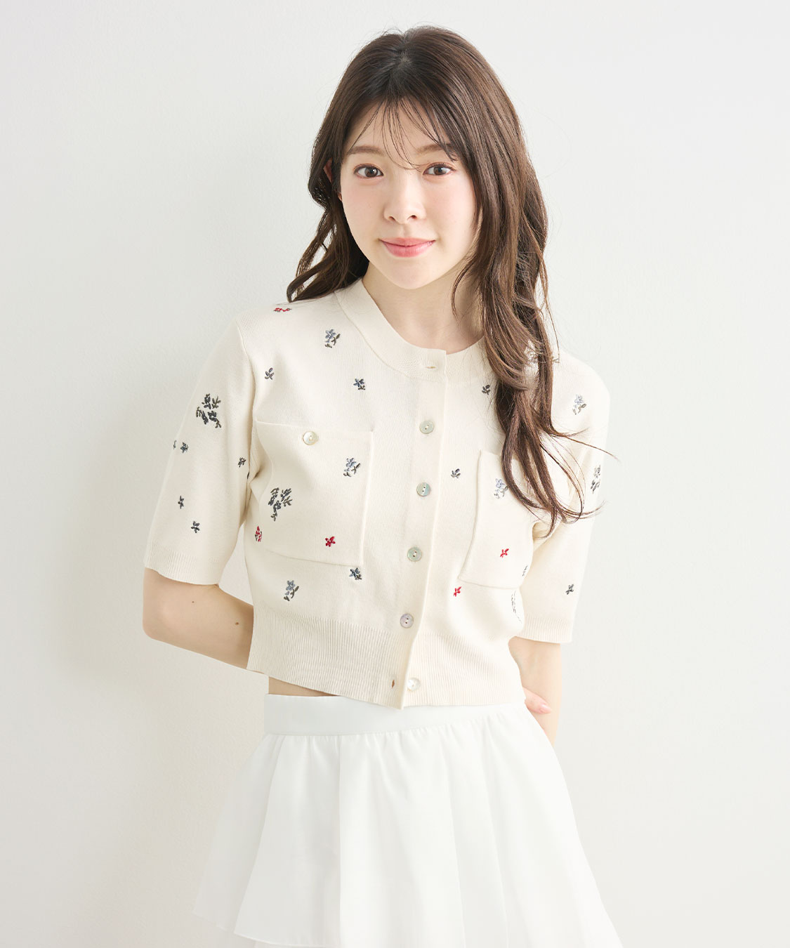 刺繍ニットカーディガン｜PETAL ONLINE（ペタルオンライン）